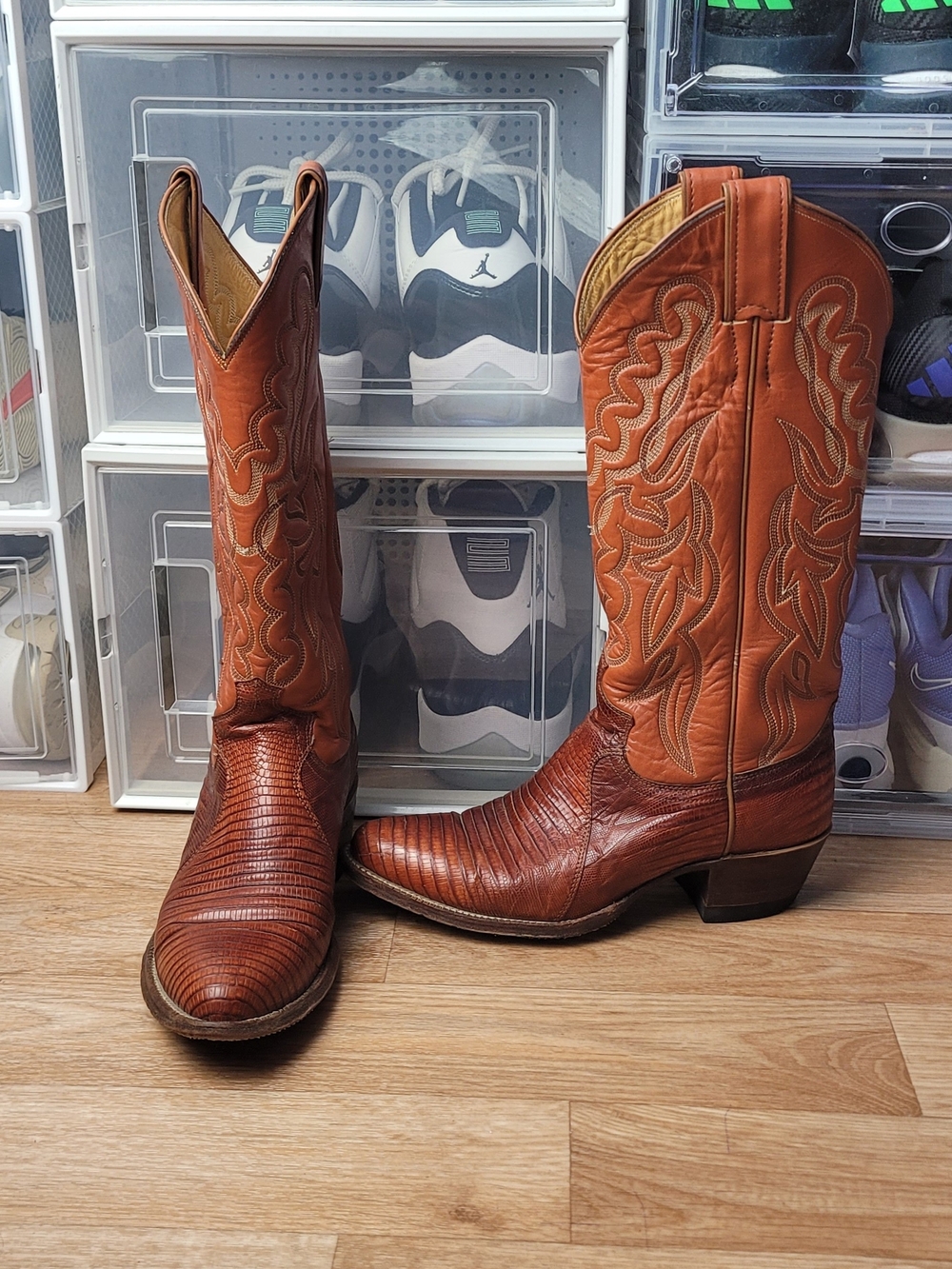 Justin Boots Men's Cognac Brown Western Cowboy Boots Size 5B